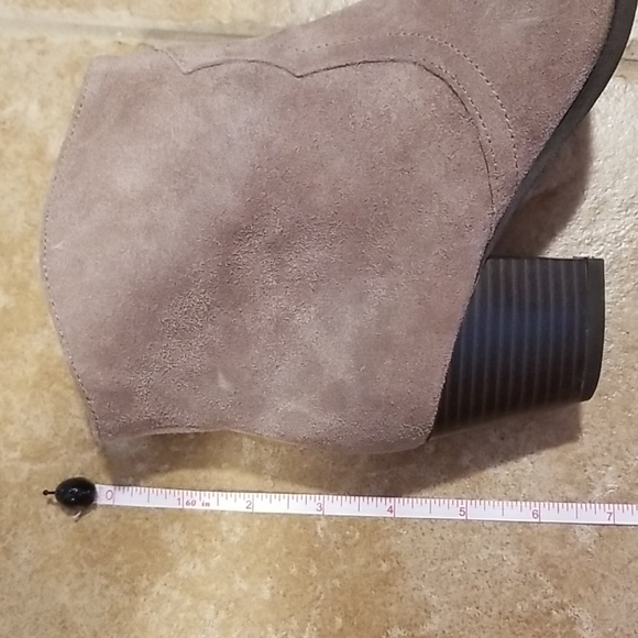 Lucky Brand ankle boot brown suede cowboy zip up 7 - Picture 8 of 10